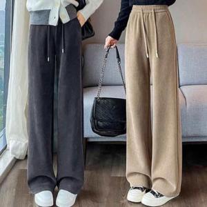 カジュアル ワイドパンツ 裏ボア レディース ...の詳細画像3