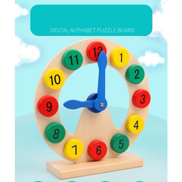 知育玩具 時計 時間 5歳 6歳 誕生日 誕生日プレゼント 木のおもちゃ 木製 知育 男の子 男 女...