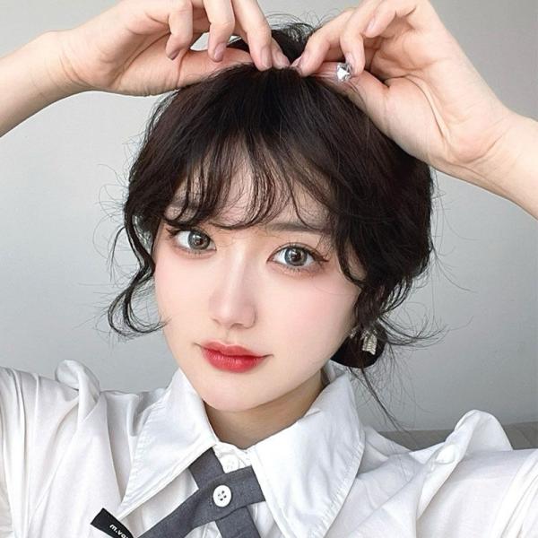 送料無料 前髪 ウィッグ 部分 ゆるカール 部分ウィッグ ポイントウィッグ つけ毛 付け毛 エクステ...