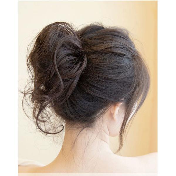 ウィッグ エクステ シュシュ お団子 ウイッグ お団子ウィッグ ヘアゴム エクステ メッシュ シュシ...