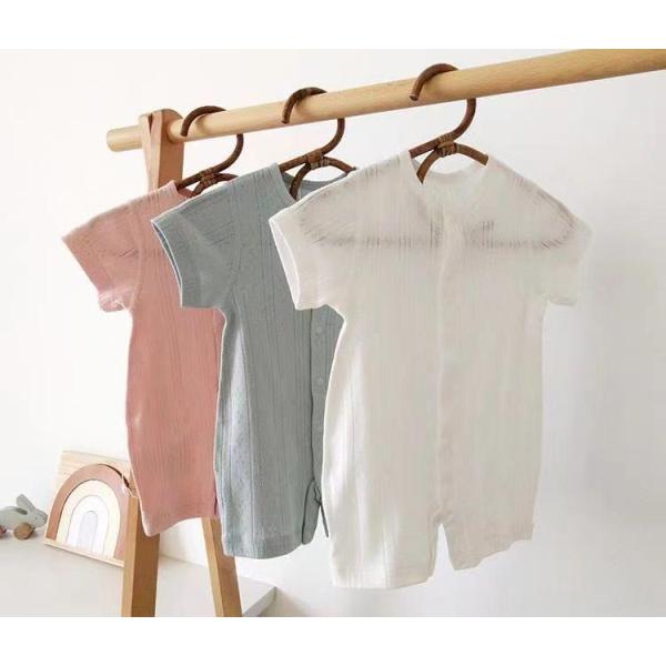 送料無料 半袖前開きロンパース 春 夏　ベビー 半袖 カバーオール 新生児 コンビロンパス 半袖 ロ...