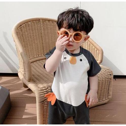 送料無料 半袖どうぶつロンパース アニマル カバーオール ロンパース 男の子 女の子 ベビー服 子供...