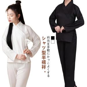 夏用 白 Tシャツ きもの 半襦袢 女性 着物 簡単 速乾 レディース 和装 半袖 夏用 浴衣 下着 肌着 衿付き 快適 涼しい 女性 着物下 ブラッ