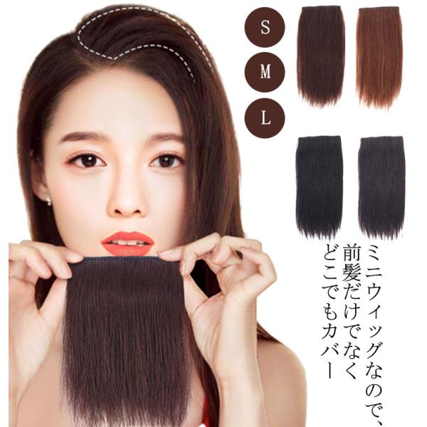 部分ウィッグ ポイントウィッグ ミニ つけ毛 前髪ウィッグ ボリュームアップ 人毛 自然 部分 部分...