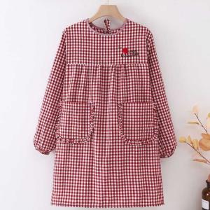 かわいい かっぽう着 家事 長袖 綿 袖付き ...の詳細画像4