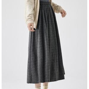 ウェストゴム スカート 大きいサイズ ロングス...の詳細画像1