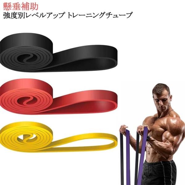 ゴムバンド 懸垂補助 強度別1本 ループバンド 懸垂補助 レジスタンスバンド 懸垂 エクササイズバン...