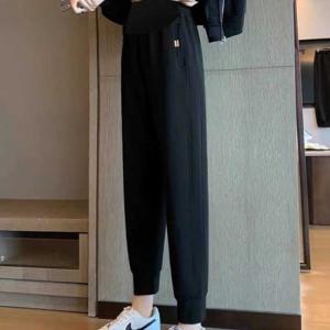 マタニティ 秋冬 パンツ 裏起毛 脚長効果 レ...の詳細画像1