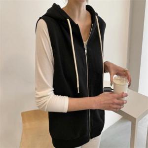 ベスト スウェット パーカーベスト レディース...の詳細画像2