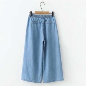 ワイドパンツ デニムパンツ ガウチョパンツ レ...の詳細画像3
