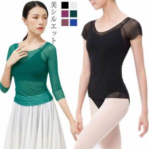 パワーメッシュ シースルー トップス バレエ ダンス