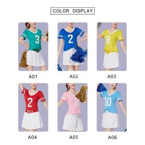 チアガールコスプレ衣装レディース応援服ダンス衣装チアリーダースカート2点上下セットフリーツスカートパンツ応援団ウェアステージ服