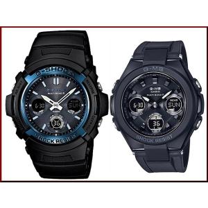 CASIO G-SHOCK Baby-G カシオ Gショック ベビーG ソーラー電波腕時計 ペアウォッチ ラバーベルト ブラック 国内正規品 AWG-M100A-1AJF/MSG-W100G-1AJF｜bright-bright