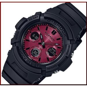 CASIO G-SHOCK カシオ Gショック ソーラー電波腕時計 メンズ アナログデジタルコンビモデル ブラック/レッド 海外モデル AWG-M100SAR-1A｜bright-bright