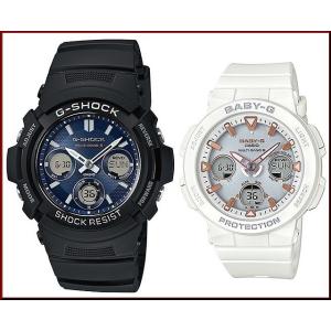 CASIO G-SHOCK Baby-G カシオ Gショック ベビーG ソーラー電波腕時計 ペアウォッチ ラバーベルト ブラック/ホワイト 国内正規品 AWG-M100SB-2AJF/BGA-2500-7AJF｜bright-bright