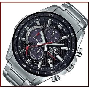 CASIO EDIFICE カシオ エディフィス ソーラー腕時計 クロノグラフ メンズ ブラックベゼル カーボンファイバー文字盤 メタルベルト 海外モデル EQS-900DB-1AV