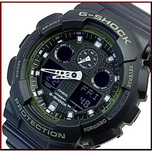 CASIO G-SHOCK カシオ Gショック アナデジ メンズ腕時計 ブラック/グリーン 海外モデル GA-100L-1A