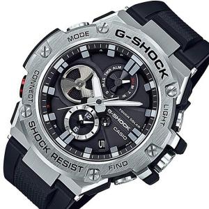 爆買 CASIO/G-SHOCK カシオ/Gショック G-STEEL/Gスチール モバイルリンク ソーラー腕時計 メンズ ガンメタ文字盤 ラバーベルト 海外モデル GST-B100-1A