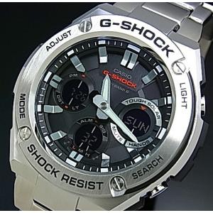 CASIO G-SHOCK カシオ Gショック G-STEEL / Gスチール ソーラー電波腕時計 メンズ ブラック文字盤 メタルベルト 国内正規品 GST-W110D-1AJF