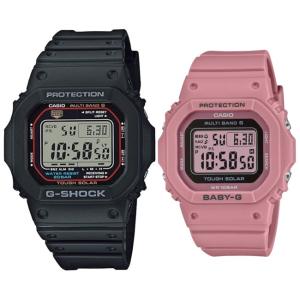 CASIO G-SHOCK Baby-G カシオ Gショック /ベビーG ペアウォッチ ソーラー電波腕時計 ブラック/ピンク 国内正規品 GW-M5610U-1JF/BGD-5650-4JF｜bright-bright