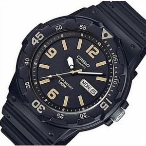 CASIO Standard カシオ スタンダード アナログクォーツ メンズ腕時計 ラバーベルト ブラック文字盤 海外モデル MRW-200H-1B3