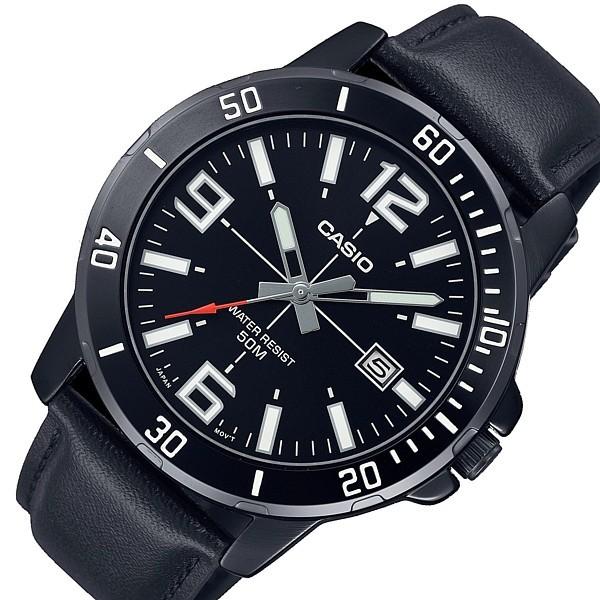 CASIO Standard カシオ スタンダード メンズ腕時計 ブラックケース ブラック文字盤 ブ...