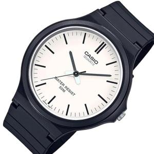 CASIO Standard カシオ スタンダード メンズ腕時計 アナログモデル ラバーベルト ブラック/ホワイト 海外モデル MW-240-7E｜bright-bright