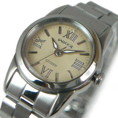 CITIZEN WICCA レディース腕時計 クリーム文字盤 メタルベルト 国内正規品 NA15-1...