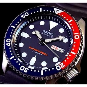 SEIKO Diver's watch セイコー ダイバーウォッチ 自動巻 メンズ腕時計 ラバーベルト ネイビー文字盤 MADE IN JAPAN 海外モデル SKX009J