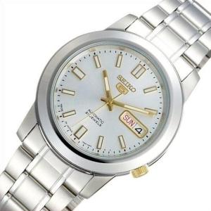 SEIKO SEIKO５セイコー5/セイコーファイブ自動巻 メンズ腕時計 メタルベルト シルバー/ゴールド文字盤 SNKK09J1 MADE IN JAPAN 海外モデル