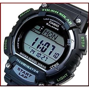 CASIO SPORTS GEAR カシオ スポーツギア メンズ ソーラー腕時計 ラバーベルト ブラック 国内正規品 STL-S100H-1AJH