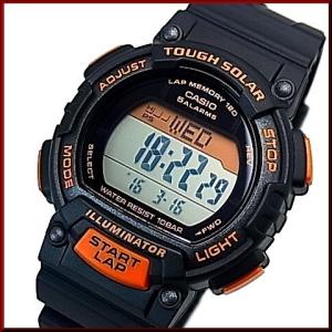 爆買 CASIO SPORTS GEAR カシオ スポーツギア レディース ソーラー腕時計 ラバーベルト ブラック/オレンジ 国内正規品 STL-S300H-1BJH