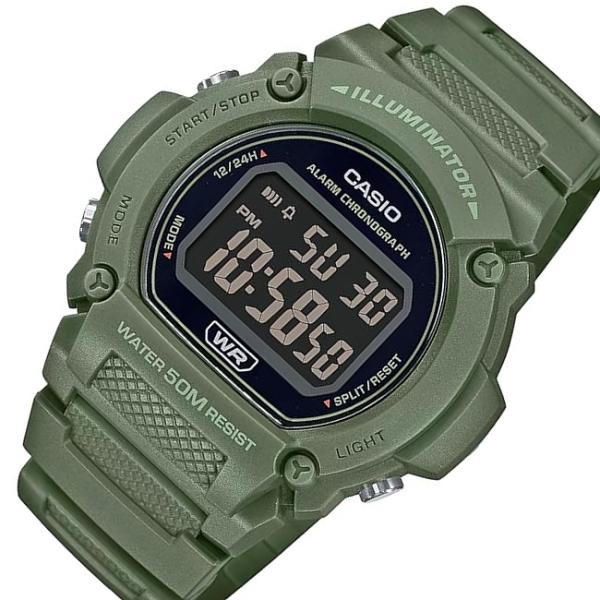 CASIO Standard カシオ スタンダード メンズ腕時計 デジタルモデル グリーンケース ラ...