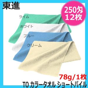 サロンタオル 美容室 業務用 12枚セット 日本製 おしゃれ カラータオル 250匁 ショートパイル 340mm×880mm 東進 TO フェイスタオル 美容院 理髪店｜bright08