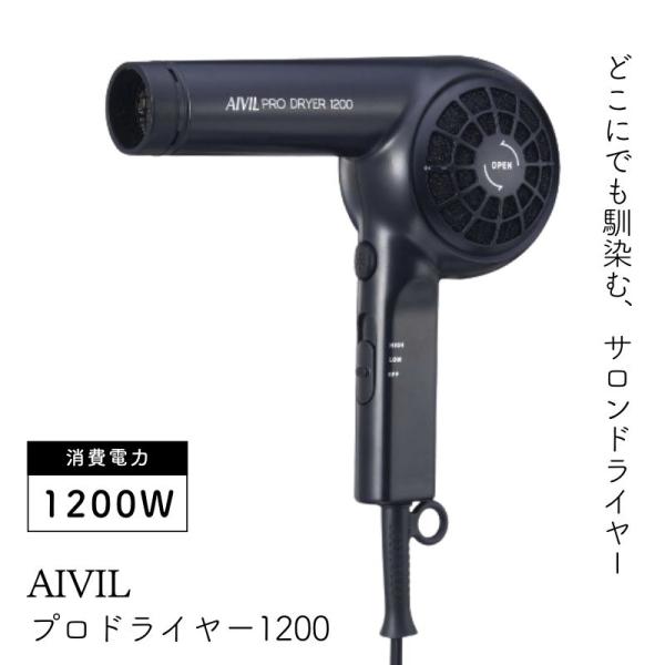 アイビル プロドライヤー1200 ブラック 黒 SD-24H01BK 1200W プロ用 業務用 美...