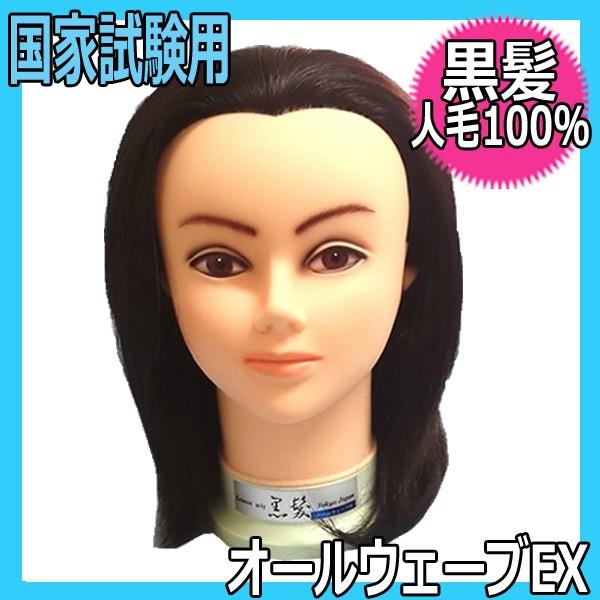 美容師 オールウェーブ マネキン 国家試験 ウィッグ 人毛100％ オールウェーブEX 実技試験 オ...