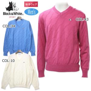 ブラック＆ホワイト Black&white BGF2202KA メンズ 長袖 ウェア ニット