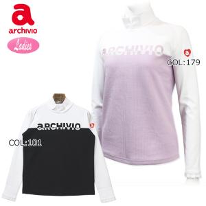 サイズ：38 ARCHIVIO アルチビオ A419819 2024年 長袖ハイネックTシャツ  ホワイト系 [240101345792] ゴルフウェア レディース ストスト archivio 【新品】ARCHIVIO アルチビオ A419819 2024年 長袖