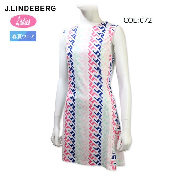 ジェイリンドバーグ J.LINDEBERG 072-68771 レディース ノースリーブ ワンピース...