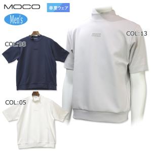 モコ MOCO 21-2231241 メンズ 半袖 モックネックシャツ 接触冷感 吸汗速乾 UVケア ファッション ゴルフウェア スポーツウェア 春夏秋｜bright1ststage