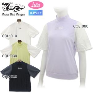 ダンスウィズドラゴン Dance With Dragon D2-152121 レディース 長袖モックネックシャツスポーツウェア ゴルフウェア 春夏 Dance With Dragon（ダンスウィズドラゴン） Dance With Dragon D2