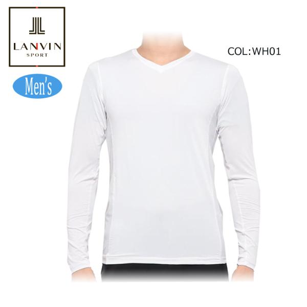 ランバン LANVIN VG4FUD02M メンズ アンダーシャツ 長袖 インナー UVカット 吸汗...