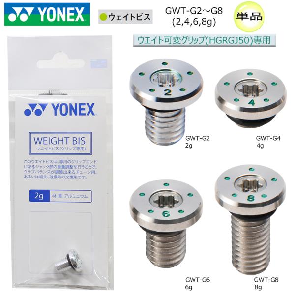 【ネコポス配送可能】 ヨネックス(YONEX) ウエイトビス 単品 (カスタムウエイトグリップ HG...
