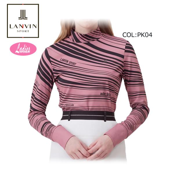 ランバン LANVIN VG5FLS51L レディース モックネックシャツ 長袖 保温 UVカット ...