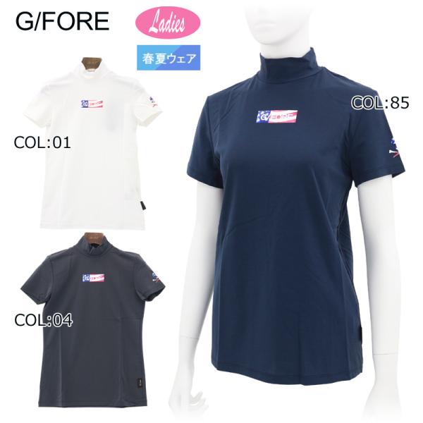 G/FORE (GFORE) ジーフォア 073212067 レディース モックネックシャツ 半袖 ...