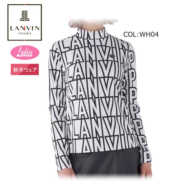 ランバン LANVIN VG5FLS71L レディース ハイネックシャツ 長袖 保温 ロゴプリント ...