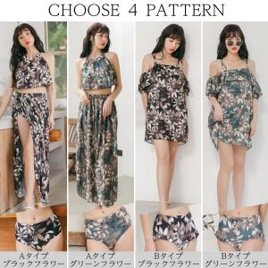 ビキニ 水着 レディース 3点セット 体型カバ...の詳細画像2