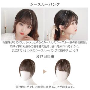 総手植え 前髪ウィッグ つむじ 自然 シースル...の詳細画像4