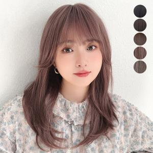ウィッグ ロング フルウィッグ セミロング 自然 ウイッグ レイヤー カール レディース かつら 女性 黒髪 金髪 コスプレ ハロウィン 大人 普段使い 医療用 FKR