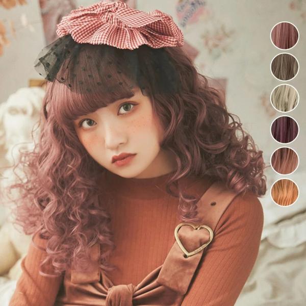 ウィッグ フルウィッグ ミディアム セミロング ウェーブ カール ツイスト 自然 パーマ ウイッグ ...